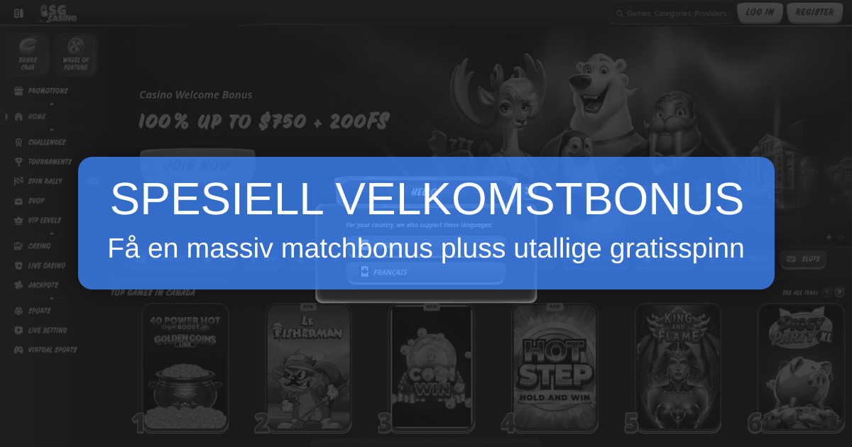 SG Casino Nettcasino for Norske Casinospillere